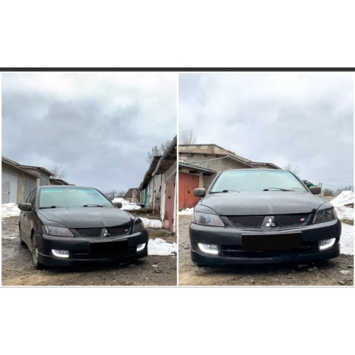 Протитуманні фари Mitsubishi Lancer 2005-07, MB-602-LED, 9006-12V55W, 2в1, ел.проводка