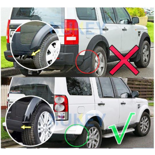 Бризковики Land Rover Discovery 4 '10-16 (задняя арка прямая)