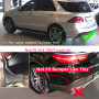 Бризковики Mercedes-Benz GLE W166 '16-17 (авто з порогами, задний бампер окрашен)