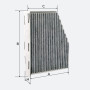 Фільтр салону Molder Filter LKX 71 (WP9147, LAK181, CUK2939)