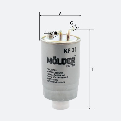 Фільтр паливний Molder Filter KF 31 (WF8043, KL41, WK8423)
