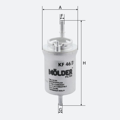 Фільтр паливний Molder Filter KF 46/3 (WF8317, KL156/3, WK692)