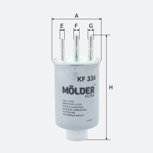 Фільтр паливний Molder Filter KF 336 (WF8268, KL446, WK8293)