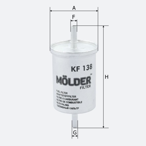 Фільтр паливний Molder Filter KF 138 (WF8034, KL248, WK612)