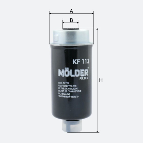 Фільтр паливний Molder Filter KF 113 (WF8371, KC223, WK8158)