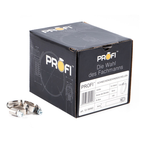 Хомуты Profi 12-18/W2, 9мм, 100шт