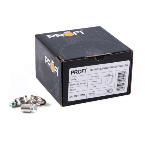 Хомуты Profi 8-12/W2, 9мм, 100шт