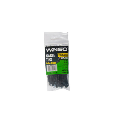 Хомути Winso пластикові чорні 2,5x100, 100шт