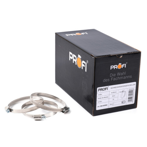Хомуты Profi 60-80/W2, 9мм, 25шт
