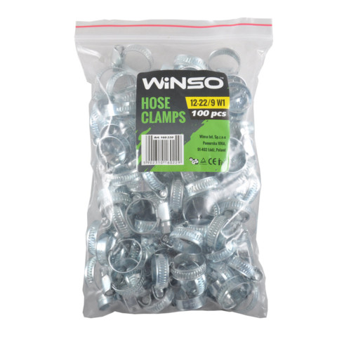 Хомуты Winso 12-22/W1, 9мм, 100шт