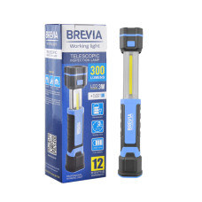 Телескопічна інспекційна лампа Brevia LED 3W COB+1W LED 300lm 2000mAh, microUSB