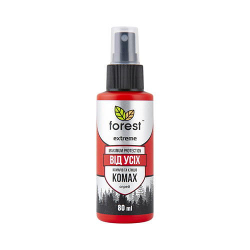 Спрей-репелент Forest Extreme від усіх літаючих та повзаючих комах 80мл