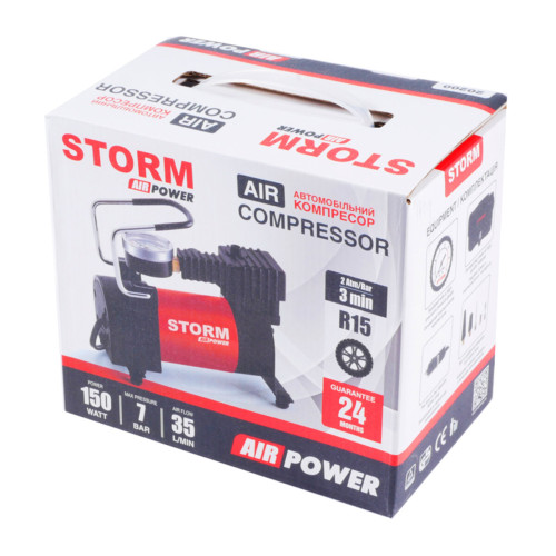 Компрессор автомобильный Storm Air Power 7 Атм 35 л/мин 150 Вт