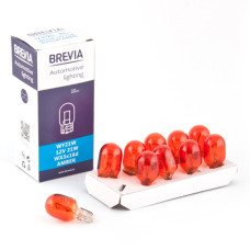Лампа розжарювання Brevia WY21W 12V 21W WX3x16d AMBER CP, 10шт Лампа розжарювання Brevia WY21W 12V 21W WX3x16d AMBER CP, 10шт