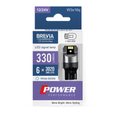 LED автолампа Brevia Power W21/5W 330Lm 6x3020SMD 12/24V CANbus, 2шт LED автолампа Brevia Power W21/5W 330Lm 6x3020SMD 12/24V CANbus, 2шт