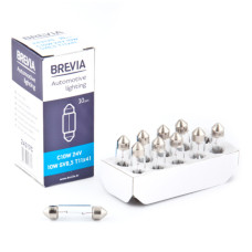 Лампа розжарювання Brevia C10W 24V 10W SV8.5 T11x41 CP, 10шт Лампа розжарювання Brevia C10W 24V 10W SV8.5 T11x41 CP, 10шт