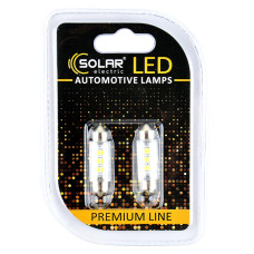 LED автолампа Solar 24V SV8.5 T11x39 6SMD white, 2шт LED автолампа Solar 24V SV8.5 T11x39 6SMD white, 2шт