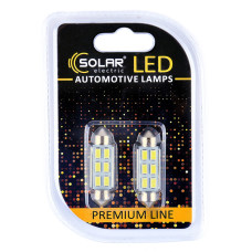 LED автолампа Solar 12V SV8.5 T11x41 6SMD white, 2шт LED автолампа Solar 12V SV8.5 T11x41 6SMD white, 2шт