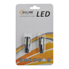 LED автолампа Solar 12V T10 W2.1x9.5d 10SMD white, 2шт LED автолампа Solar 12V T10 W2.1x9.5d 10SMD white, 2шт