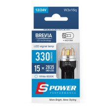 LED автолампа Brevia S-Power W21/5W 330Lm 15x2835SMD 12/24V CANbus, 2шт LED автолампа Brevia S-Power W21/5W 330Lm 15x2835SMD 12/24V CANbus, 2шт