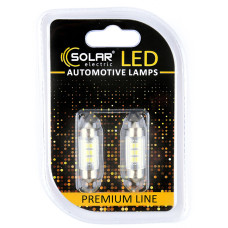 LED автолампа Solar 12V SV8.5 T11x36 6SMD white, 2шт LED автолампа Solar 12V SV8.5 T11x36 6SMD white, 2шт