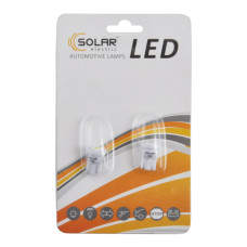 LED автолампа Solar 12V T10 W2.1x9.5d 1smd 5050 white, 2шт LED автолампа Solar 12V T10 W2.1x9.5d 1smd 5050 white, 2шт
