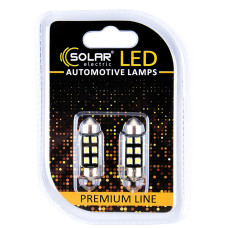LED автолампа Solar 12V SV8.5 T11x36 6SMD white, 2шт LED автолампа Solar 12V SV8.5 T11x36 6SMD white, 2шт