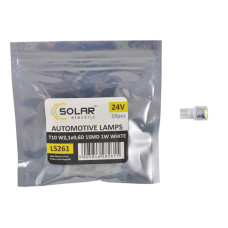 LED автолампа Solar 24V T10 W2.1x9.5d SMD 1W, white 10шт LED автолампа Solar 24V T10 W2.1x9.5d SMD 1W, white 10шт