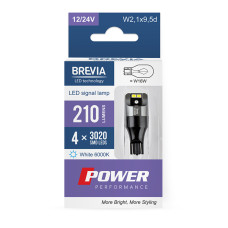 LED автолампа Brevia Power W16W 210Lm 4x3020SMD 12/24V CANbus, 2шт LED автолампа Brevia Power W16W 210Lm 4x3020SMD 12/24V CANbus, 2шт