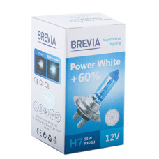 Галогенова лампа Brevia H7 12V 55W PX26d Power White +60% 4300K CP Галогенова лампа Brevia H7 12V 55W PX26d Power White +60% 4300K CP