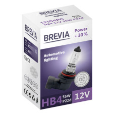 Галогенова лампа Brevia HB4 12V 55W P22d Power +30% CP Галогенова лампа Brevia HB4 12V 55W P22d Power +30% CP