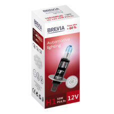 Галогенова лампа Brevia H1 12V 55W P14.5s Power Ultra +60% CP Галогенова лампа Brevia H1 12V 55W P14.5s Power Ultra +60% CP