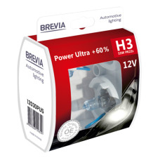Галогенова лампа Brevia H3 12V 55W PK22s Power Ultra +60% S2 Галогенова лампа Brevia H3 12V 55W PK22s Power Ultra +60% S2