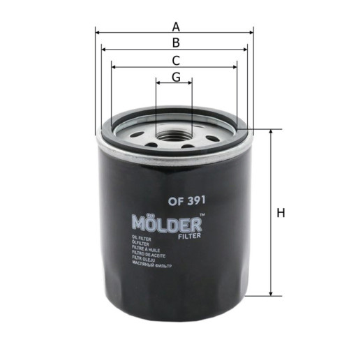 Фільтр масляний Molder Filter OF 391 (WL7324, OC501, W7143)