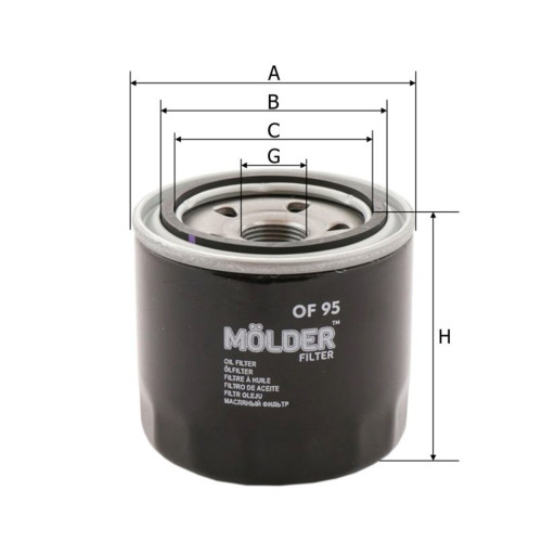 Фільтр масляний Molder Filter OF 95 (WL7171, OC205, W81180)