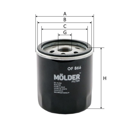Фільтр масляний Molder Filter OF 866 (WL7086, OC976, W7161)