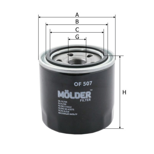 Фильтр масляный Molder Filter OF 507 (WL7107, OC617, W6102)