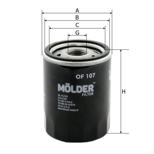 Фільтр масляний Molder Filter OF 107 (WL7177, OC217, W671)