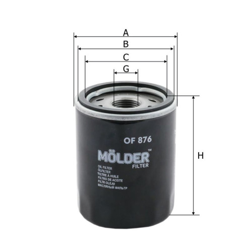 Фильтр масляный Molder Filter OF 876 (WL7252, OC986, W6102)