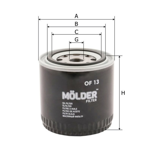Фільтр масляний Molder Filter OF 13 (WL7078, OC23, W9161)