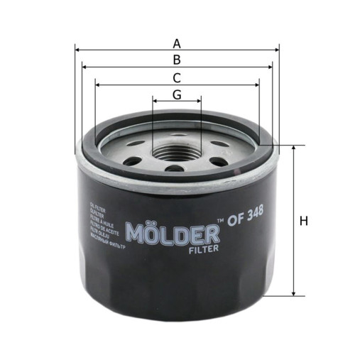 Фильтр масляный Molder Filter OF 348 (WL7308, OC458, W7003)