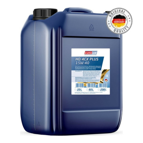 Моторне масло EuroLub HD 4CX PLUS SAE 15W-40 20л