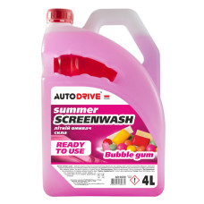 Омивач скла літній AutoDrive Bubble Gum 4л Омивач скла літній AutoDrive Bubble Gum 4л