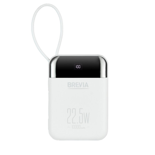 Универсальная мобильная батарея Brevia 10000mAh 22.5W Type-C+Lightning Cable, Li-Pol, LCD
