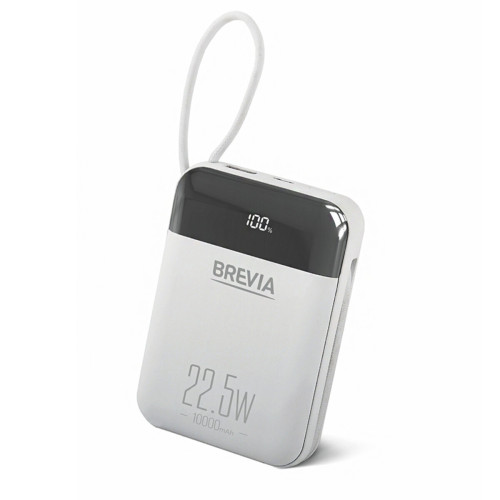 Универсальная мобильная батарея Brevia 10000mAh 22.5W Type-C+Lightning Cable, Li-Pol, LCD