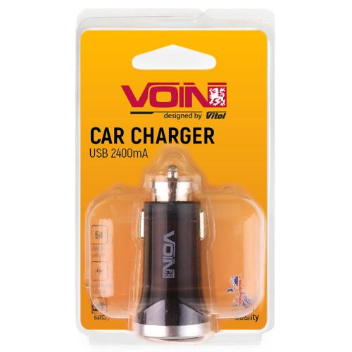Автомобильное зарядное устройство VOIN C-2411BK 2USB (12 24V - 5V 2,4A) (C-2411BK)