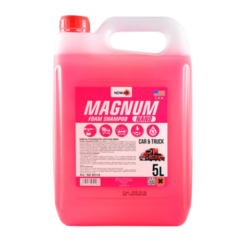 Шампунь Nowax Magnum Nano Foam Shampoo суперконцентрат для ручної мийки, 5л