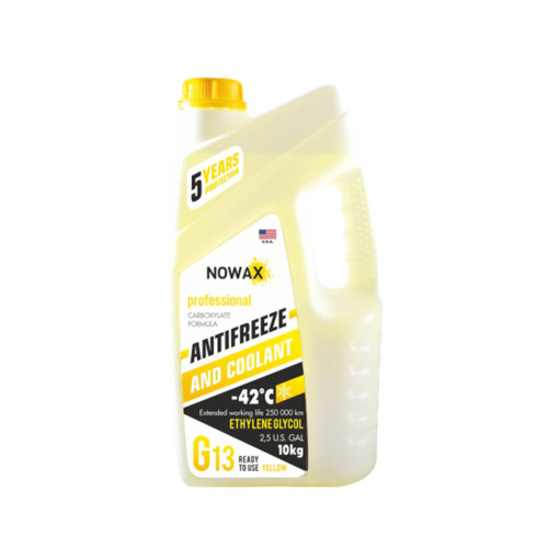 Антифриз NOWAX YELLOW G13 (желтый) 10кг