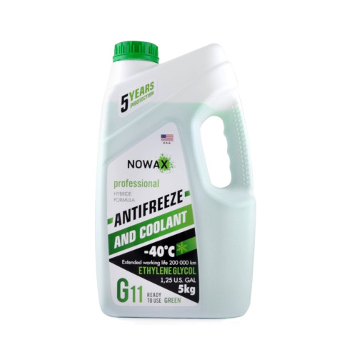 Антифриз NOWAX GREEN G11 (зелений) 5кг