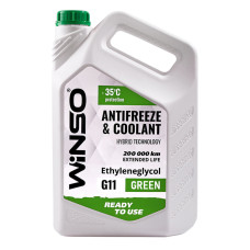 Антифриз Winso Antifreeze & Coolant Green -35°C (зелений) G11, 4,1кг